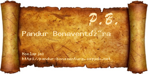 Pandur Bonaventúra névjegykártya